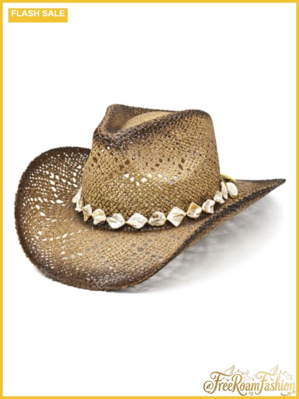 Straw Cowboy Hat Shapeable Wide Brim Western Sun Hat Unisex